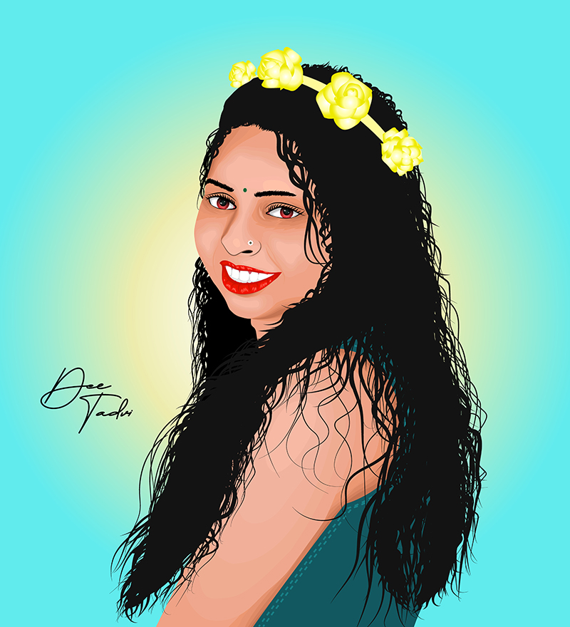 Vector Portrait - Female Illustration